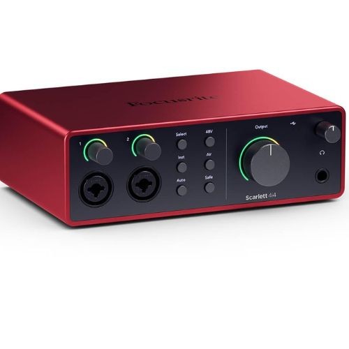 Interface de áudio Focusrite Scarlett 4i4 4th Gen Usb-c 4x4 Para Home Studio 