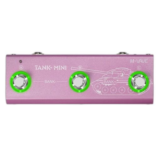 Pedaleira Guitarra M-vave Tank Mini Rosa bt Com Ir, Usb, Bluetooth e Bateria 