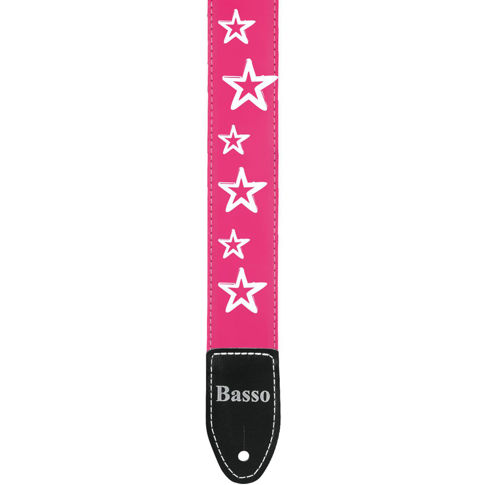 Correia Basso Straps Estrelas Rosa - Serigrafia 