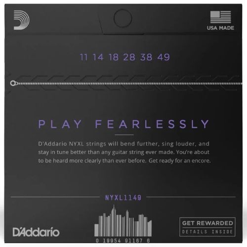 Cordas Para Guitarra D’addario Nyxl 011-49 Medium Nickel Wound 