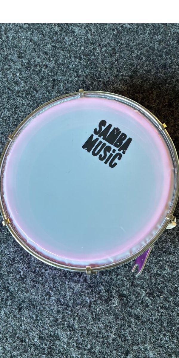 Tamborim Alumínio 6" Samba Music 55mm Rosa Tba-55-pk 