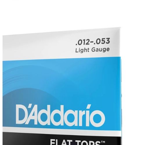Encordoamento Para Violão Aço 12-53 Semi-flat D'addario Flat Tops Phosphor Bronze Eft16 