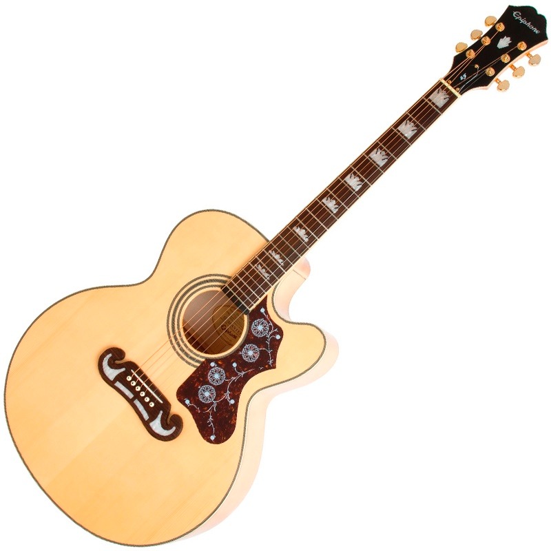 Violão Aço Epiphone Elétrico Gold Ej200ce Natural      