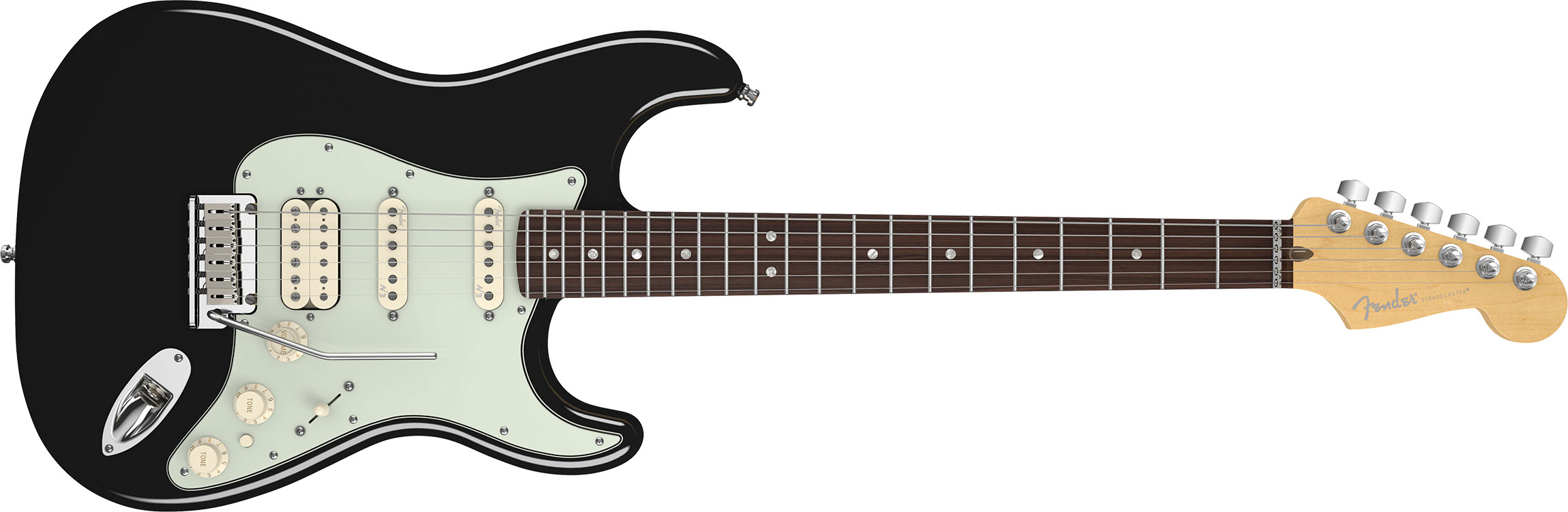 Guitarra Fender 011 9100 - am Deluxe Stratocaster Hss - 706 - Black 