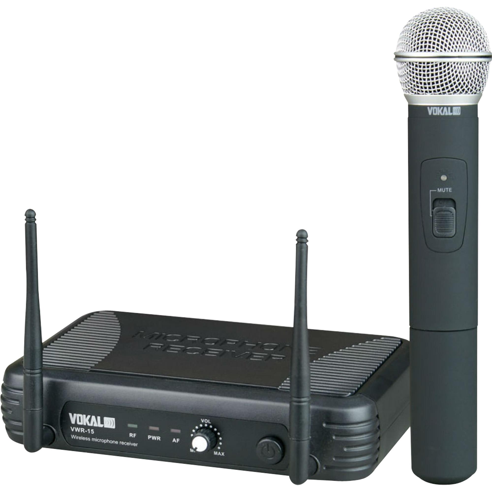 Microfone de Mão Uhf Vwr15m Preto Vokal 