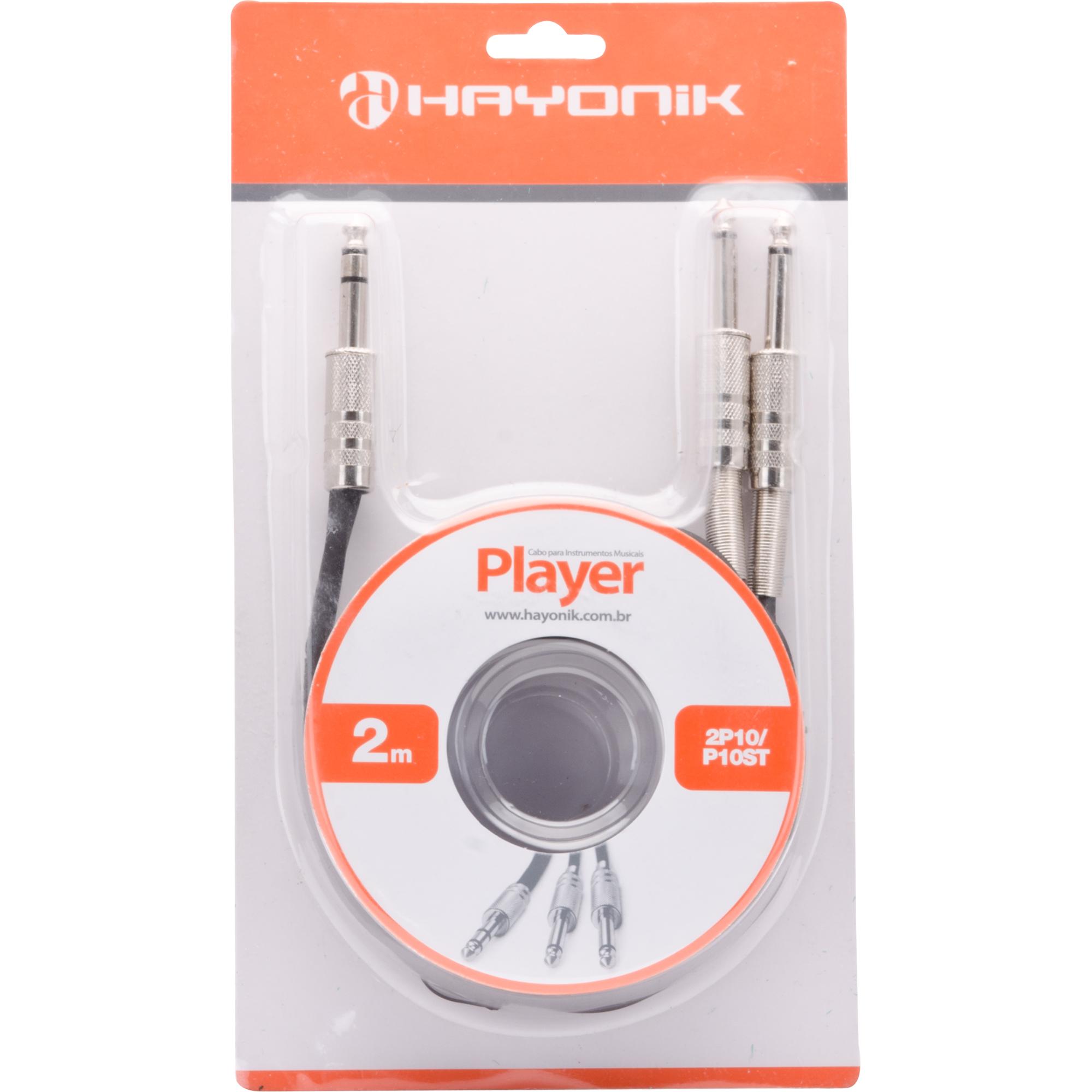 Cabo Para Instrumentos 2p10 x 1p10 2m Player Preto Hayonik 