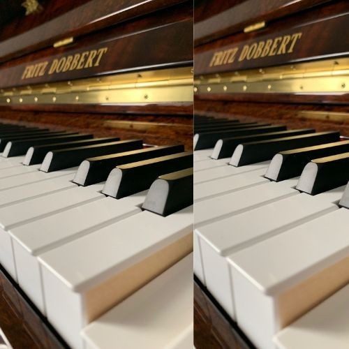 Piano Acústico Vertical Fritz Dobbert Fd126 ib Imbuia Brilho Com Banqueta Regulável 