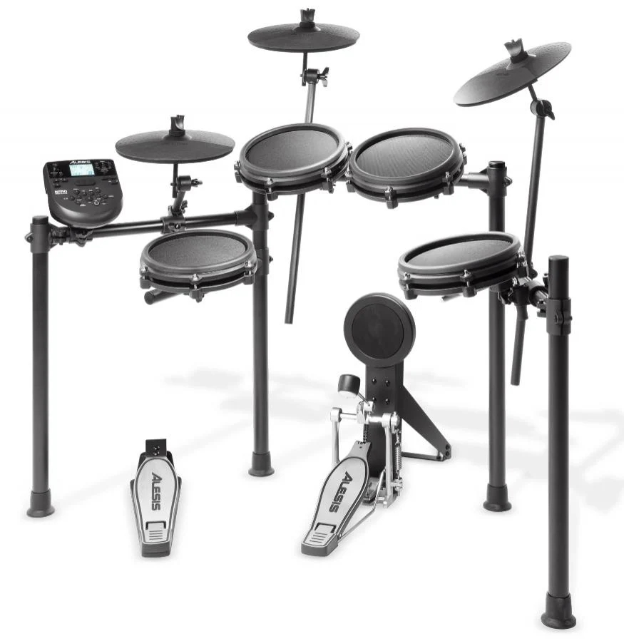 Bateria Eletrônica Alesis Nitro Mesh Kit Com 8 Peças Com Caixa e Tons Mesh 