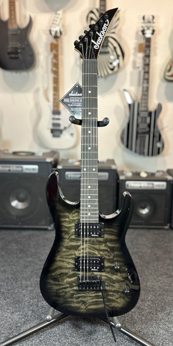 Guitarra Jackson js Dinky Js11q Transparent Black 