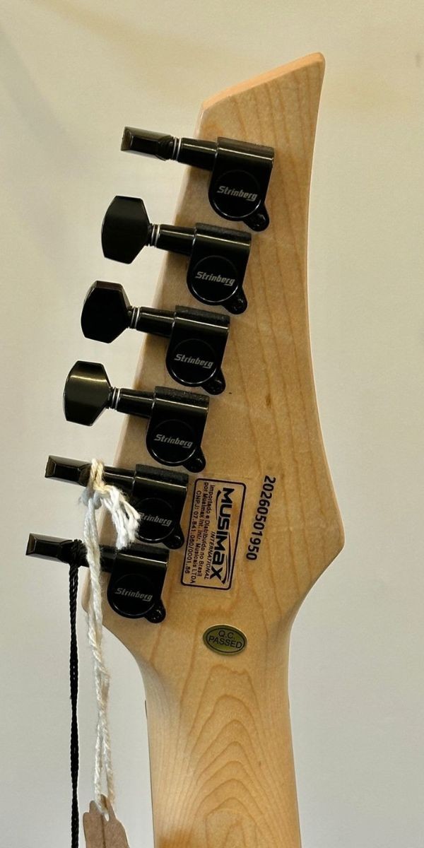 Guitarra Strinberg Exs480 ob Explorer Onyx Black hh Alnico v Com Bag 