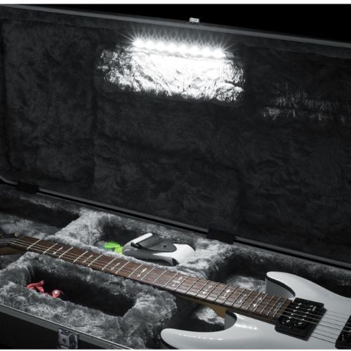 Case Guitarra Gator Gc-electric-led Abs Rígido Preto Com Iluminação Led 