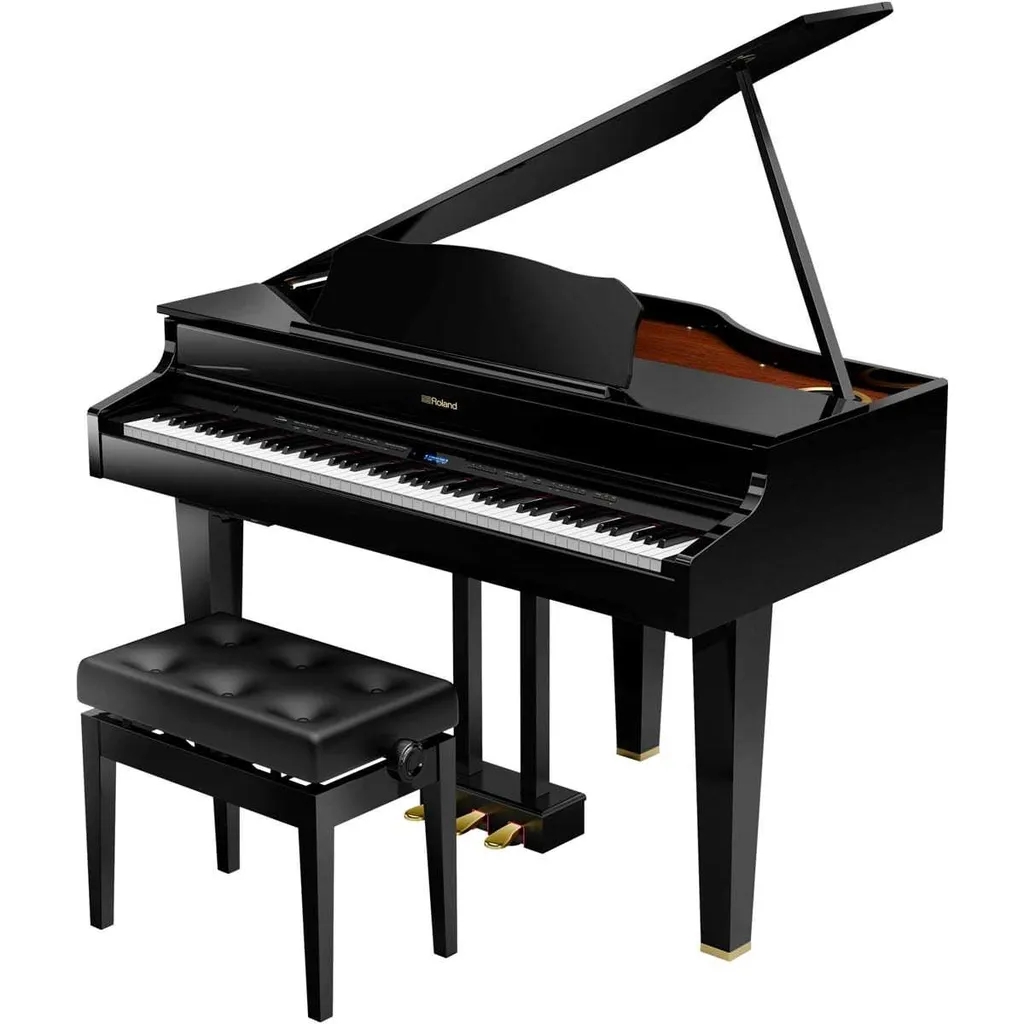 Piano Digital Roland Gp607 Cauda 88 Teclas Mini Grand Black 