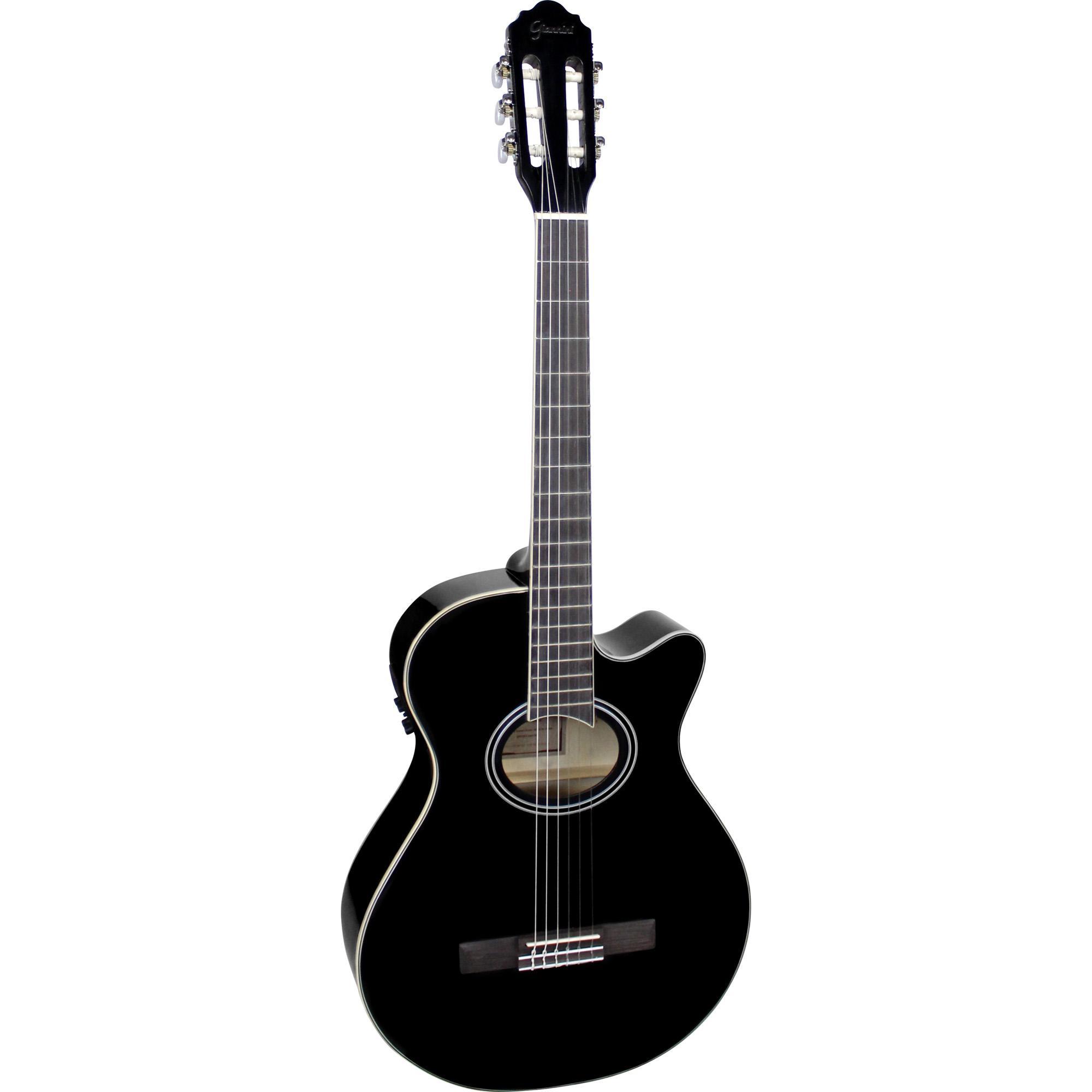 Violão Mini Jumbo Cutaway Nylon Gnf-1d Preto Giannini 