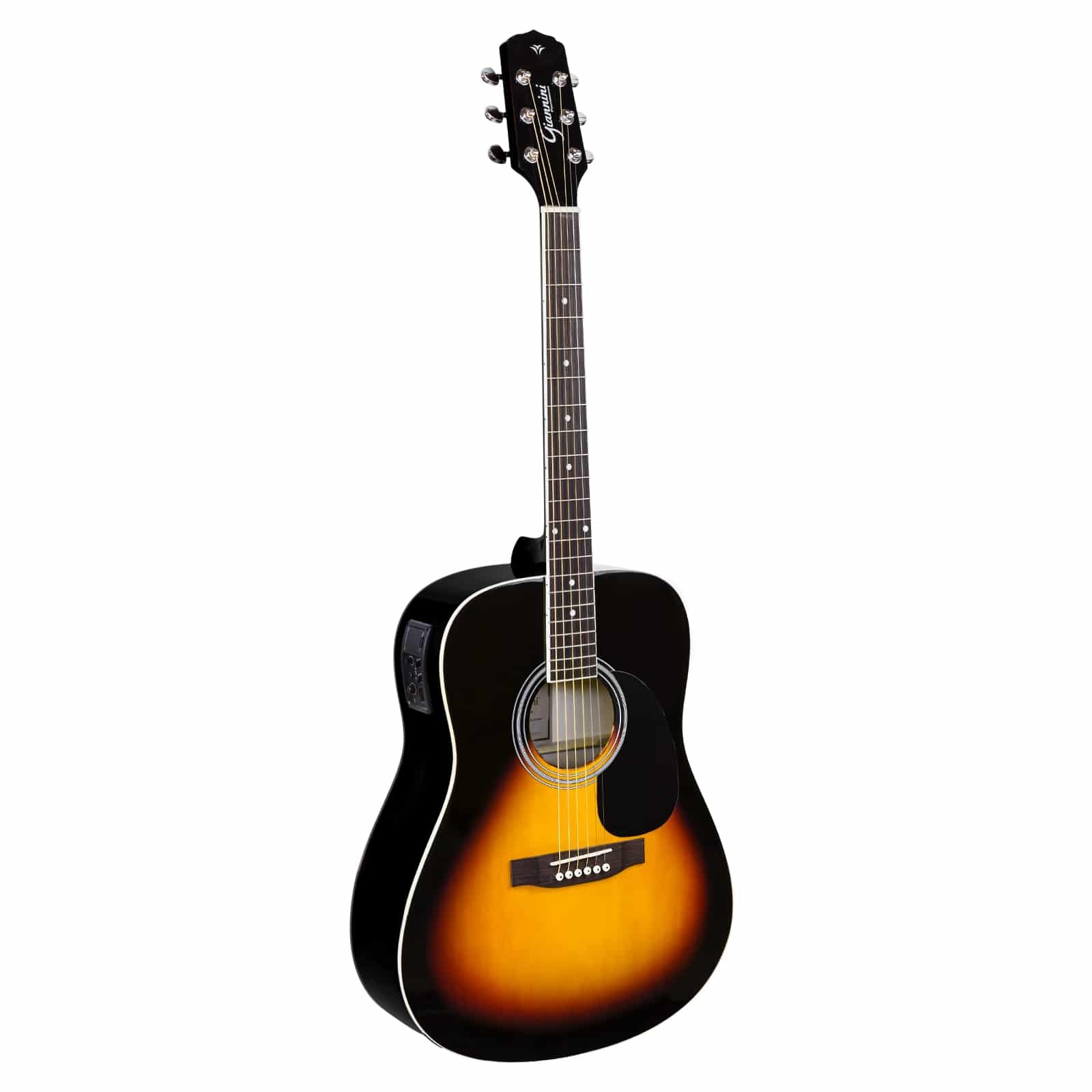 Violão Eletroacústico Dreadnought Folk Cutaway Aço Gf-1d Ceq 3 Tons Sunburst Giannini 