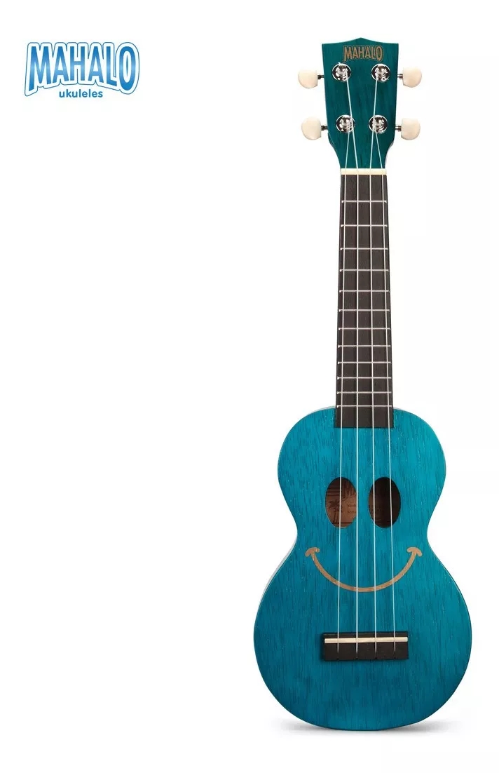 Ukulele Soprano Serie Smile  Azul Natural Mahalo 