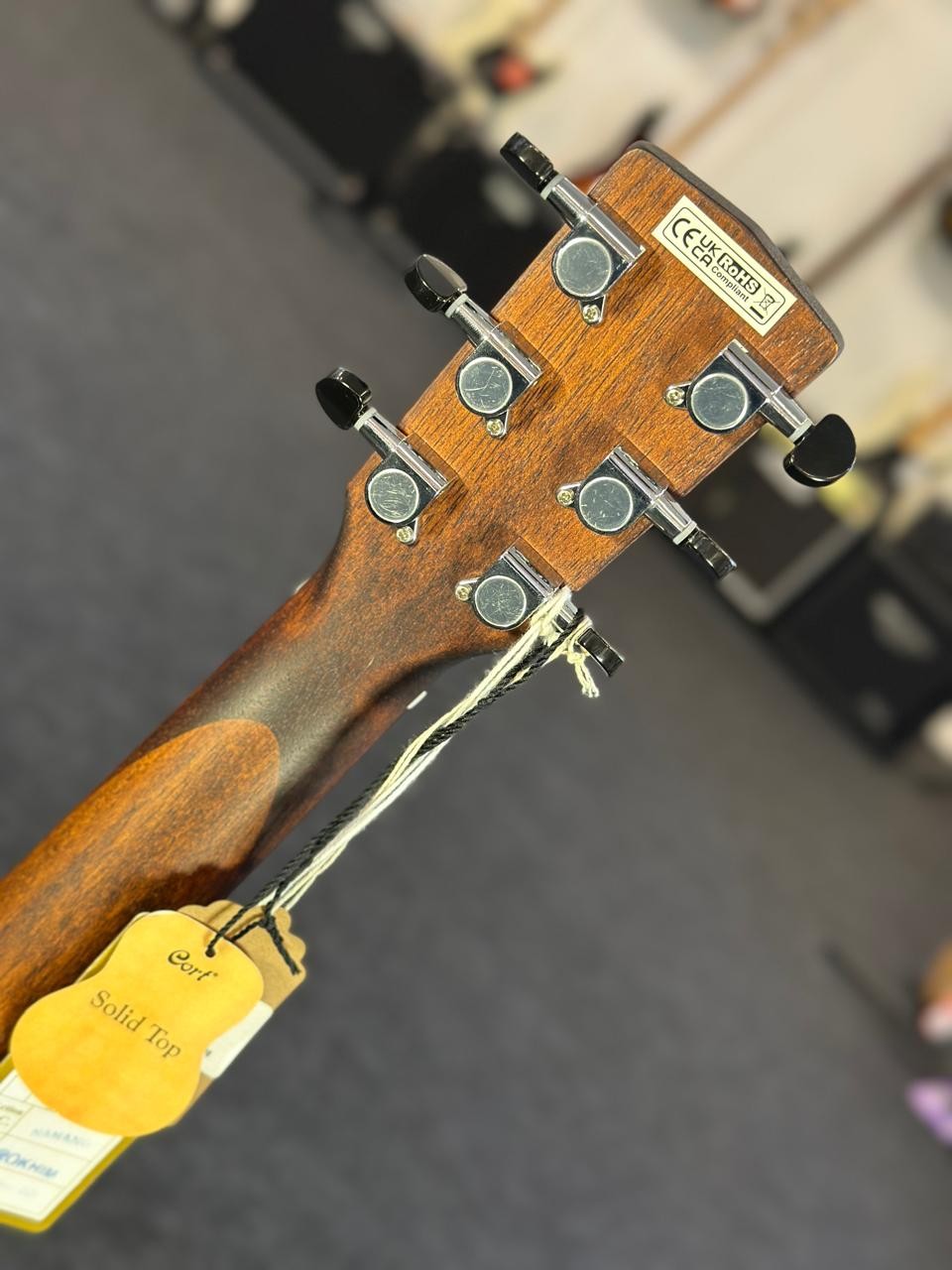 Violão Aço Cort Com Efeitos Earth go Open Pore Brown Burst Com Bag 