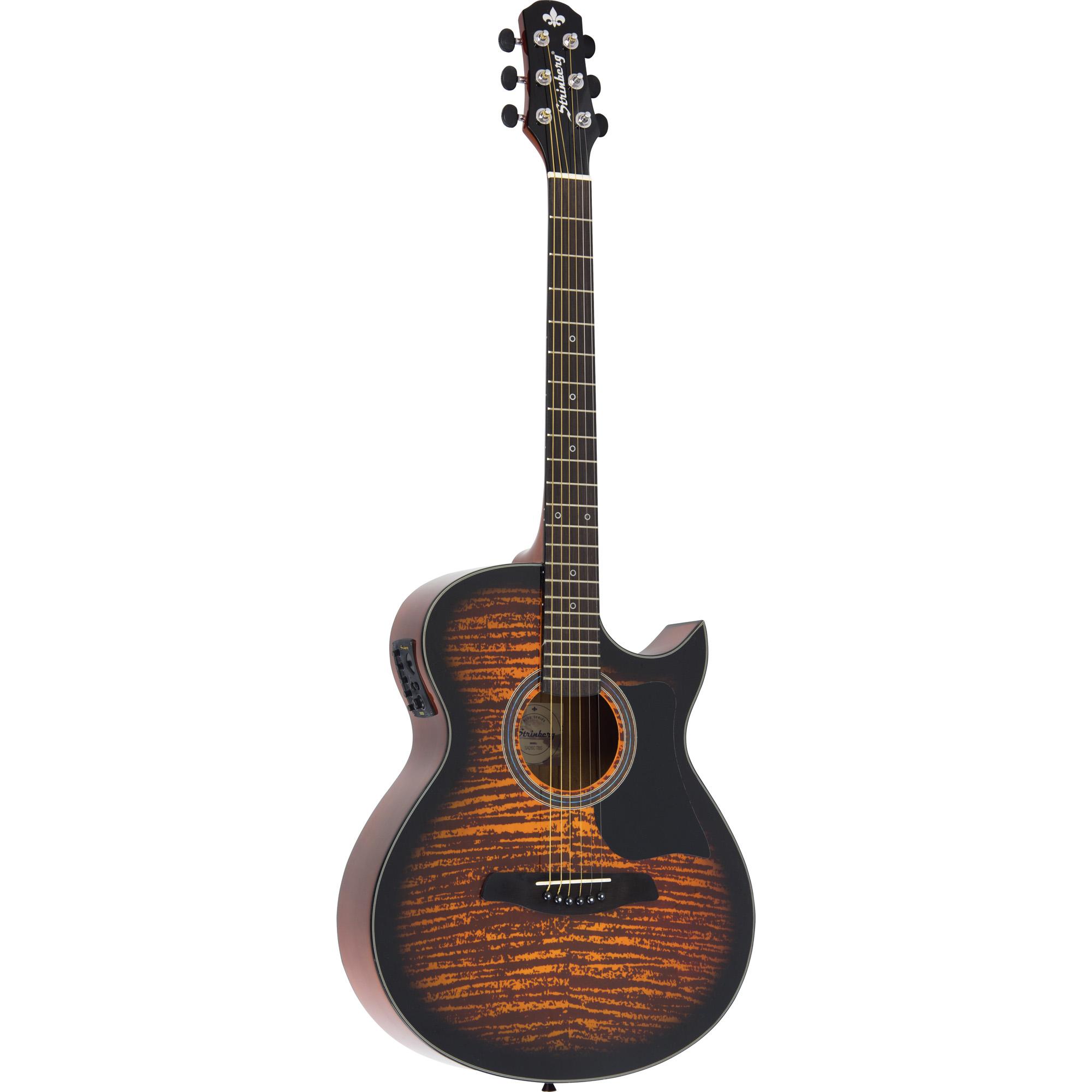 Violão Eletroacústico Artístico Aço Sa26c Translucent Sunburst Strinberg 