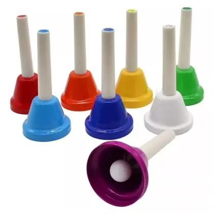 Conjunto de Sinos Mãos de Metal Infantil Phx Mini (8 Peças) Escalas Diatônica Colorido 