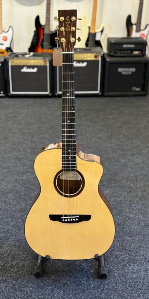 Violão Aço Rozini Premium Auditório Com Cutaway eq Fishman Presys Blend Rx620.fpb.n.ct.lp 