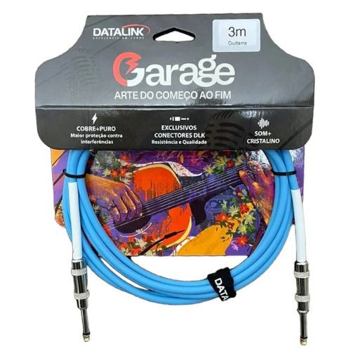 Cabo P10 P10 3m Datalink Garage Azul 