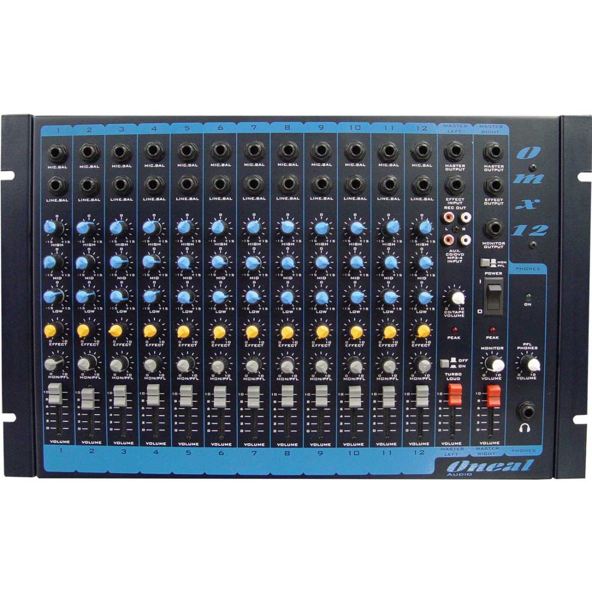 Mixer Oneal Omx-80 8 Canais Usb Efeito Delay Phantom Power 