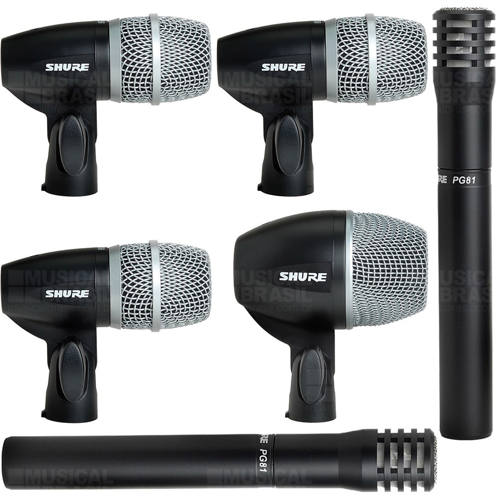 Kit Shure de Microfones Pgdmk6-xlr 