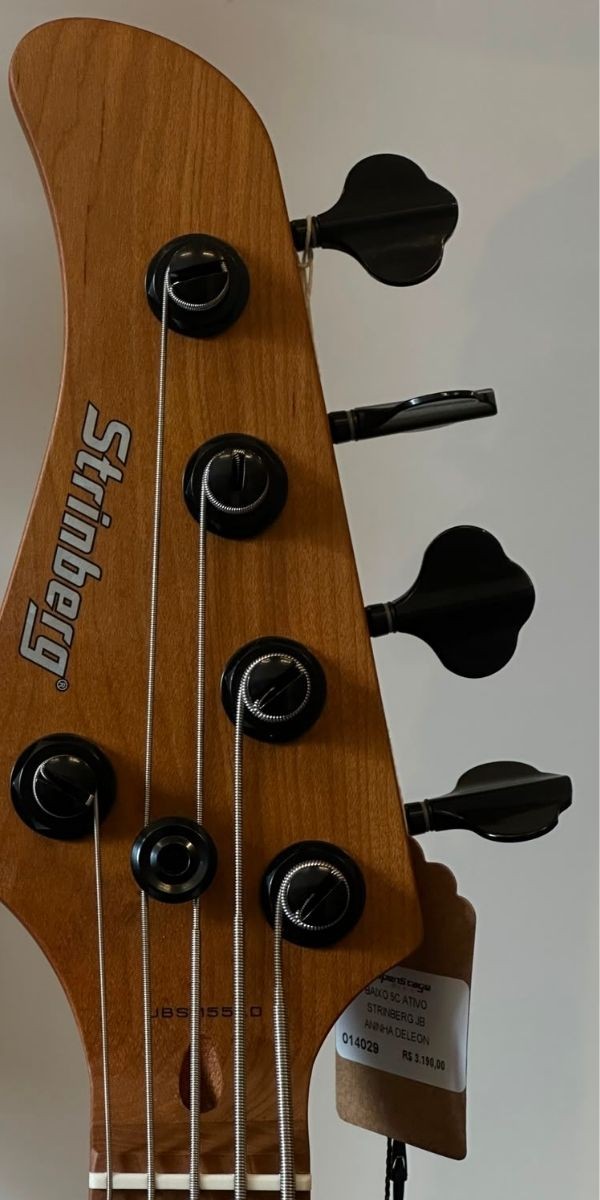 Contrabaixo Strinberg Jbs155ad or 5 Cordas Ativo Signature Aninha Deleones Com Bag 