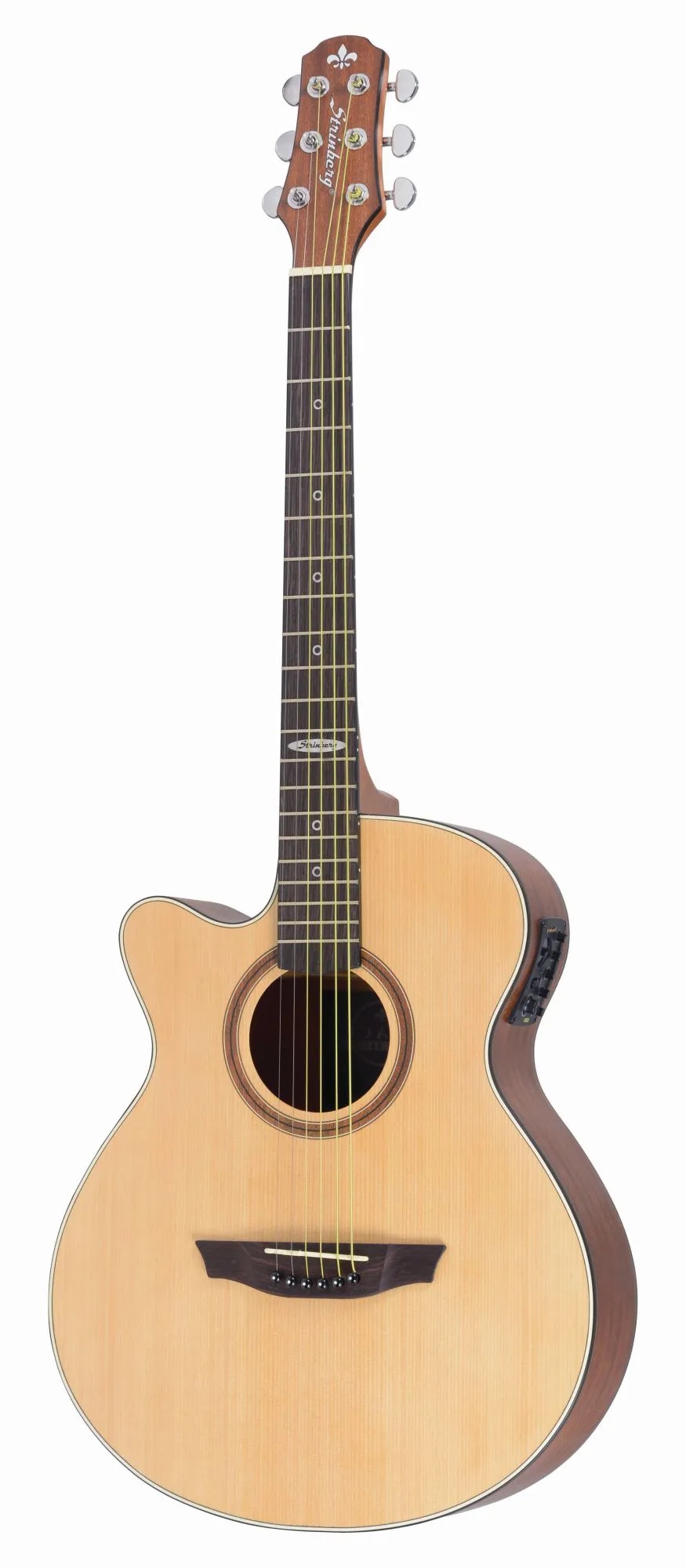 Violão Strinberg Sa200c Mini-jumbo Aço Eletroacústico Natural Canhoto 