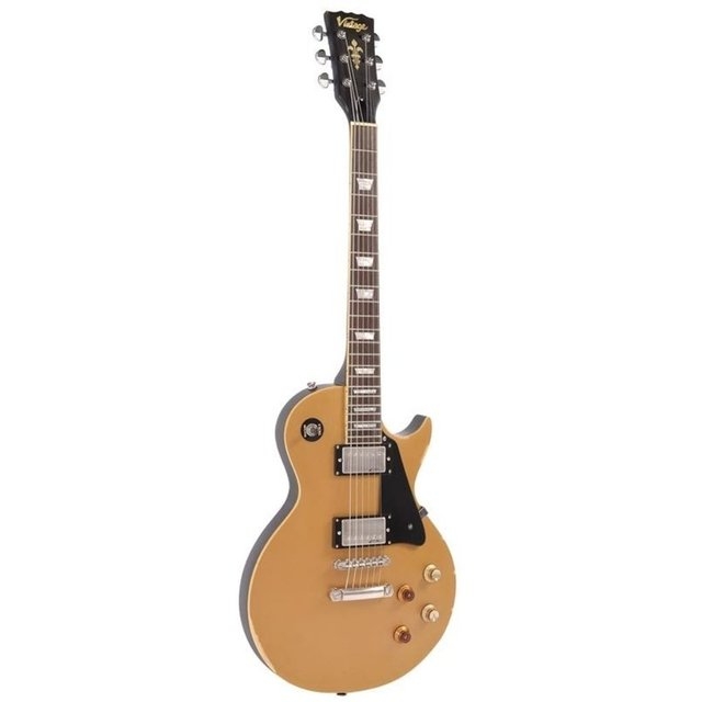 Guitarra Vintage Icon V100mr Joe Bonamassa Distressed Gold Top 