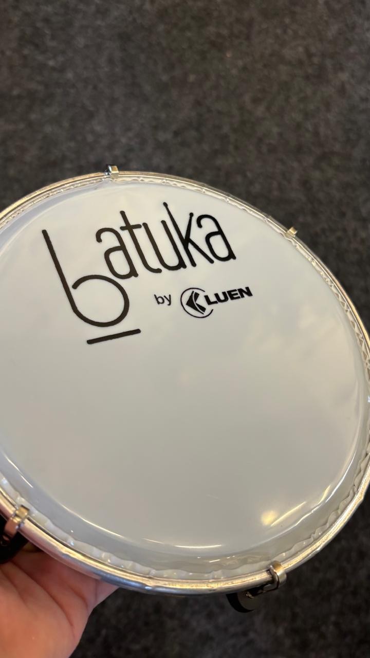 Tamborim Luen 06" Abs Pele Leitosa Batuka Preto 