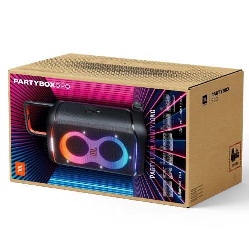 Caixa de Som Jbl Partybox 520 Bluetooth Portátil 400w Rms Ipx4 Original 