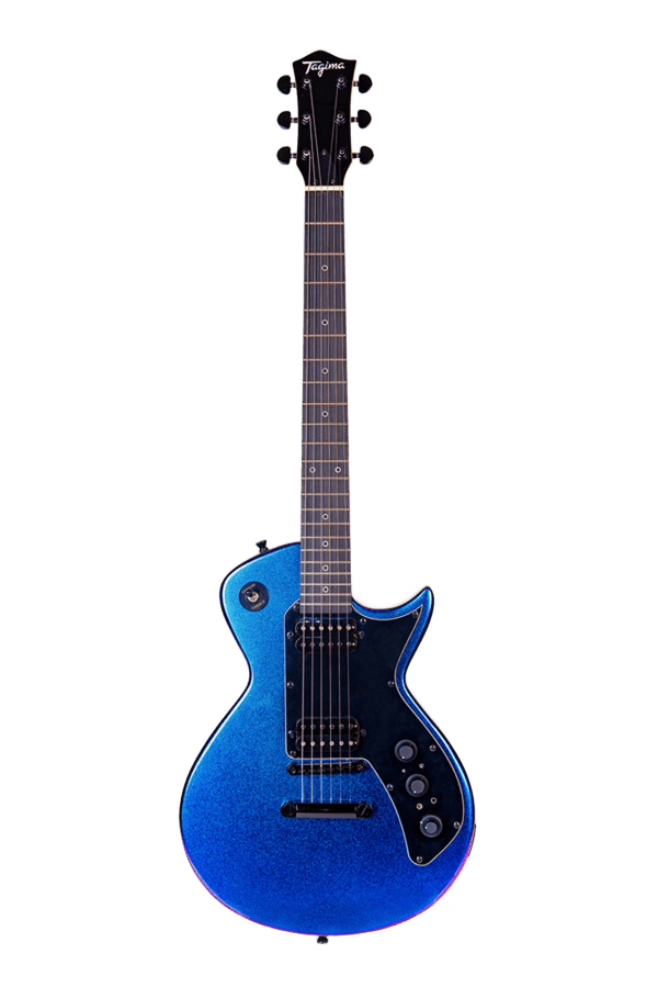 Guitarra Tagima Com Efeitos Reverb, Delay, Chorus, Overdrive, Distorcion e Saída Pra Fone de Ouvido e Gravação Sixmart Les Paul Chameleon Blue Lançamento 2025 