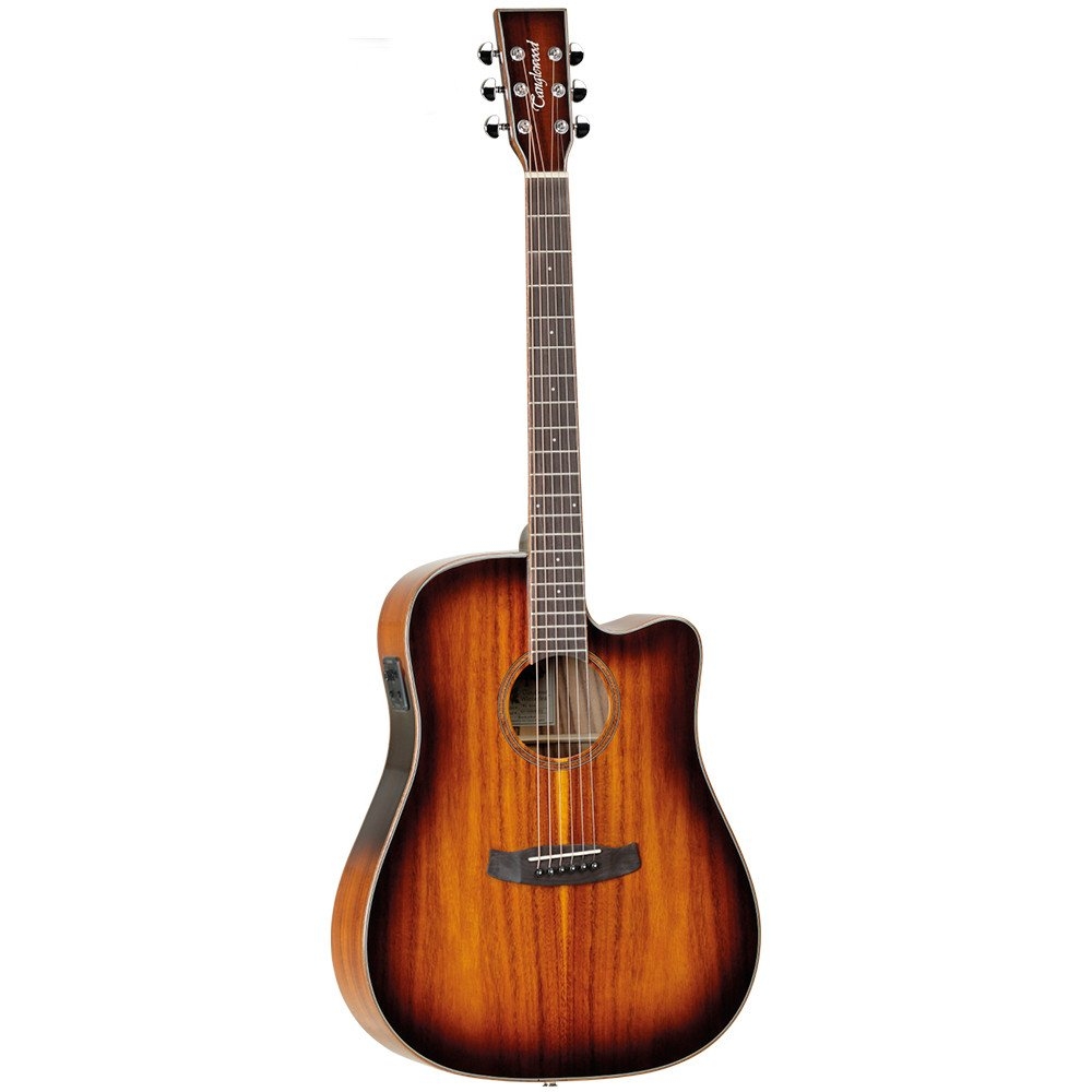 Violão Tanglewood Winterleaf Exotic Tw5e Koa Aço Eletroacústico Tobacco Burst 