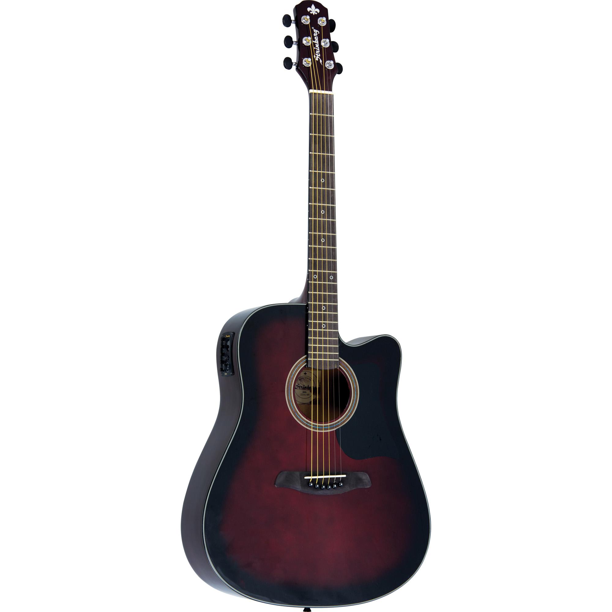 Violão Eletroacústico Aço Sd25c Wine Red Strinberg 