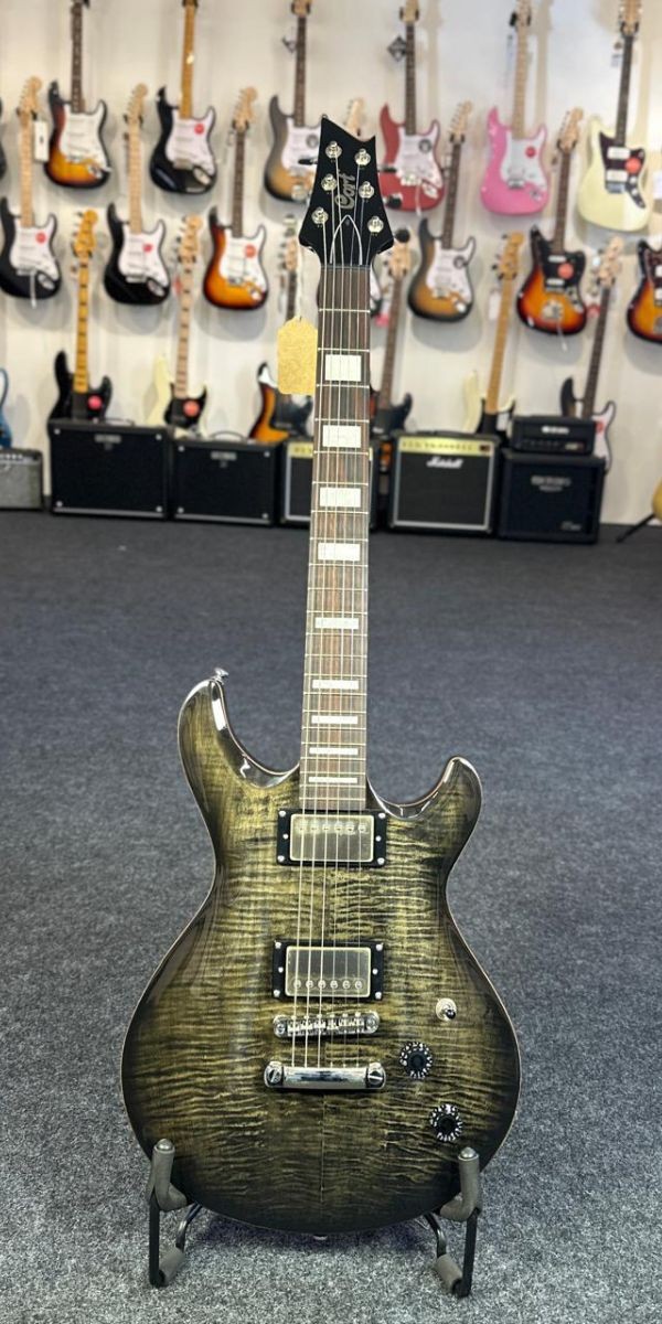 Guitarra Les Paul Cort M600 Trans Black Burst hh Com Locking Tuners 