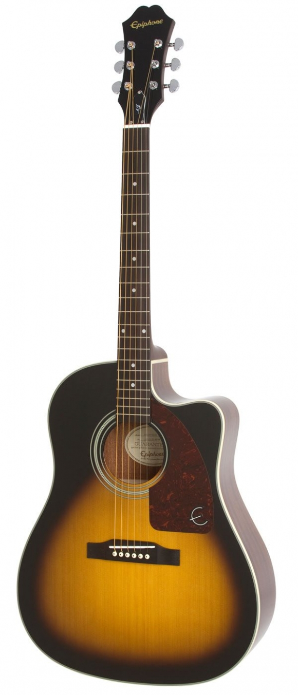 Violão Aço Elétrico Epiphone Aj210 C/case Vintage Sunburst 