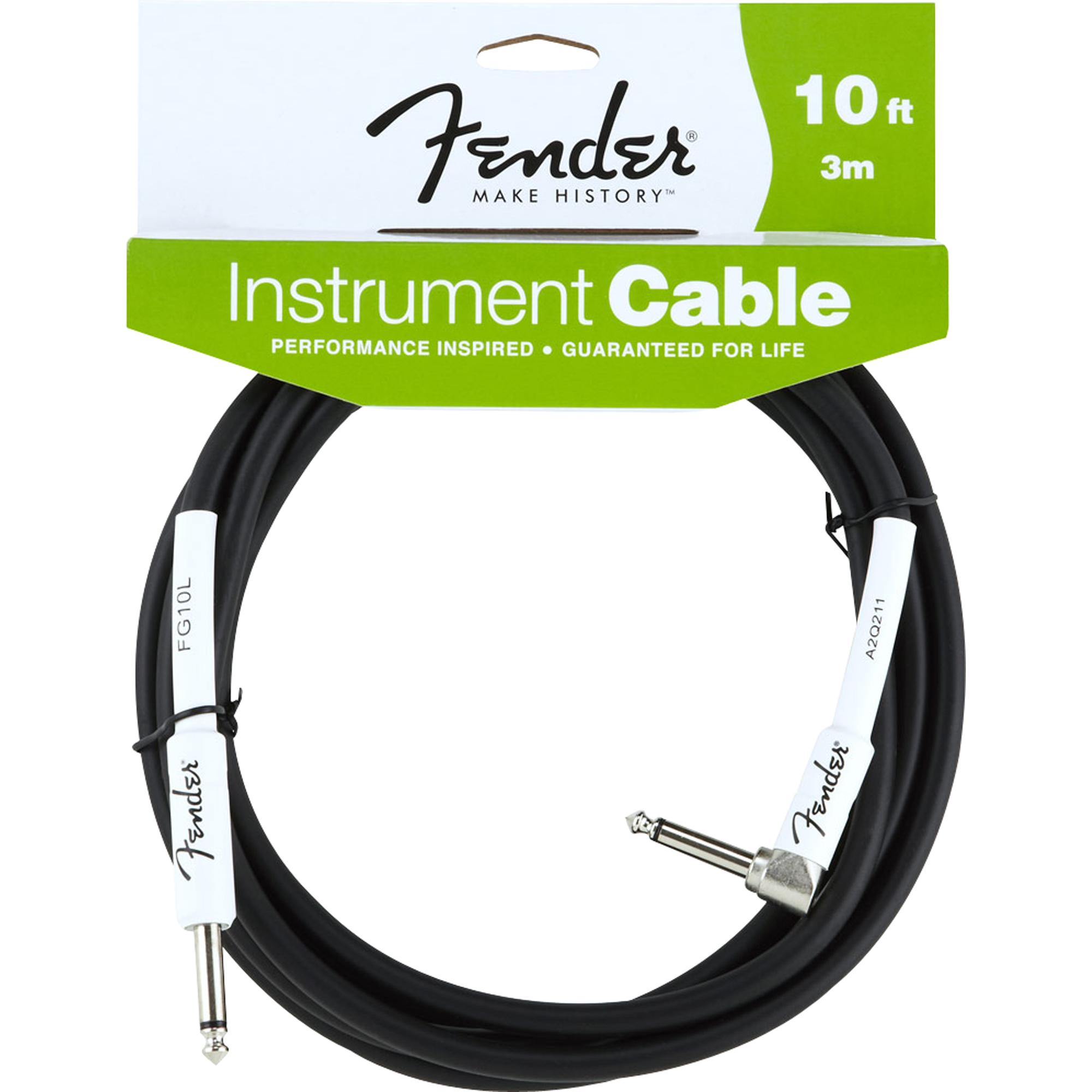 Cabo Para Instrumentos P10 x P10 (90°) 3m Performance Series Preto Fender 