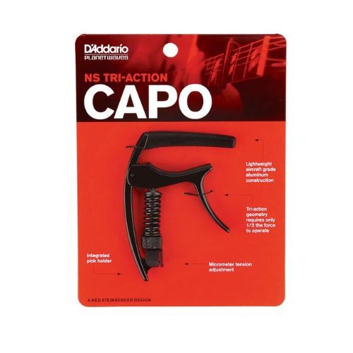 Capotraste Preto D'addario Tri-action Pw-cp-09 