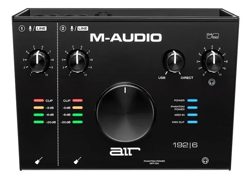 Interface de áudio Usb M-audio Air 192|6 de 2 Canais Com Midi In/out 