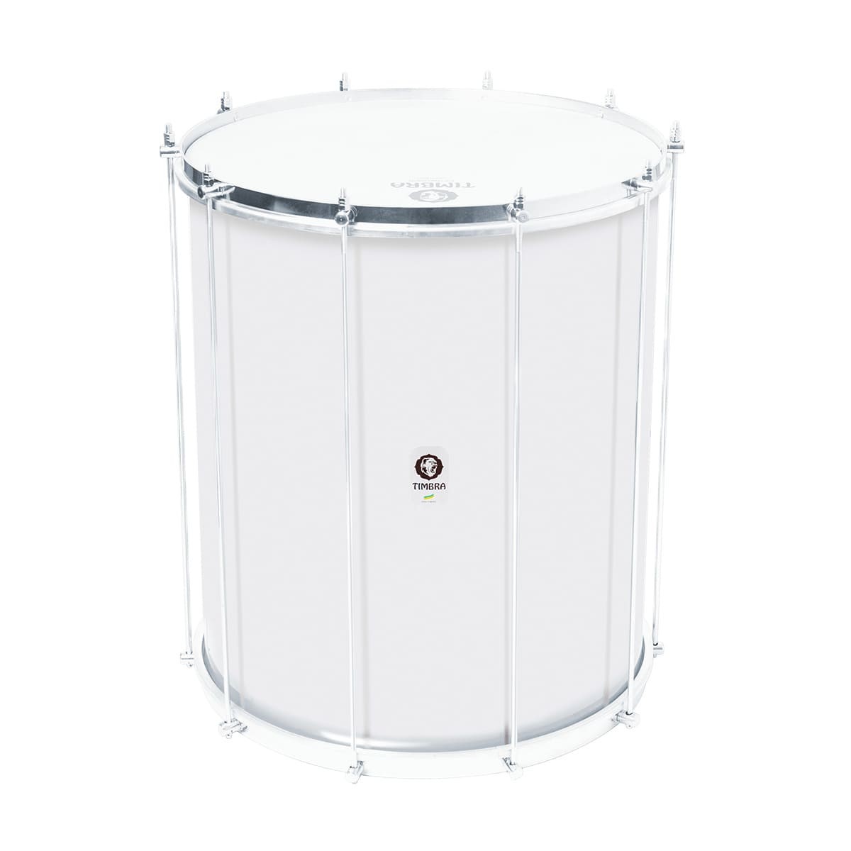 Surdo de Samba Timbra 18" x 55 cm Alumínio Branco 