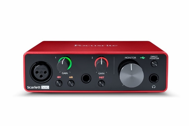 Interface de áudio Usb Focusrite Scarlett Solo 3rd Gen 