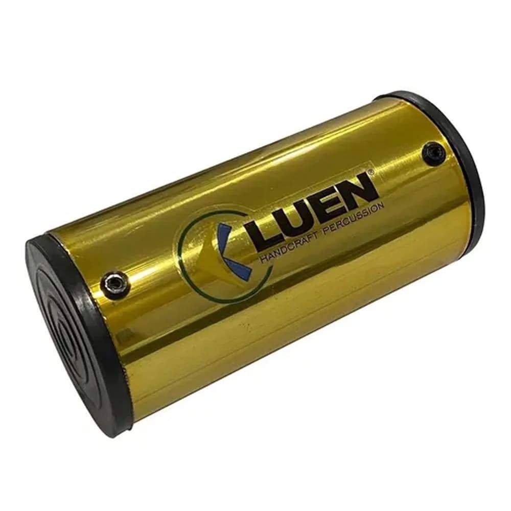 Ganzá 10cm Alumínio Simples Pequeno Luen 19017 Dourado 