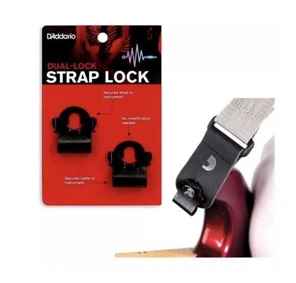 Trava Para Correia de Instrumentos (par) D'addario Dual-lock Pw-dlc-01 