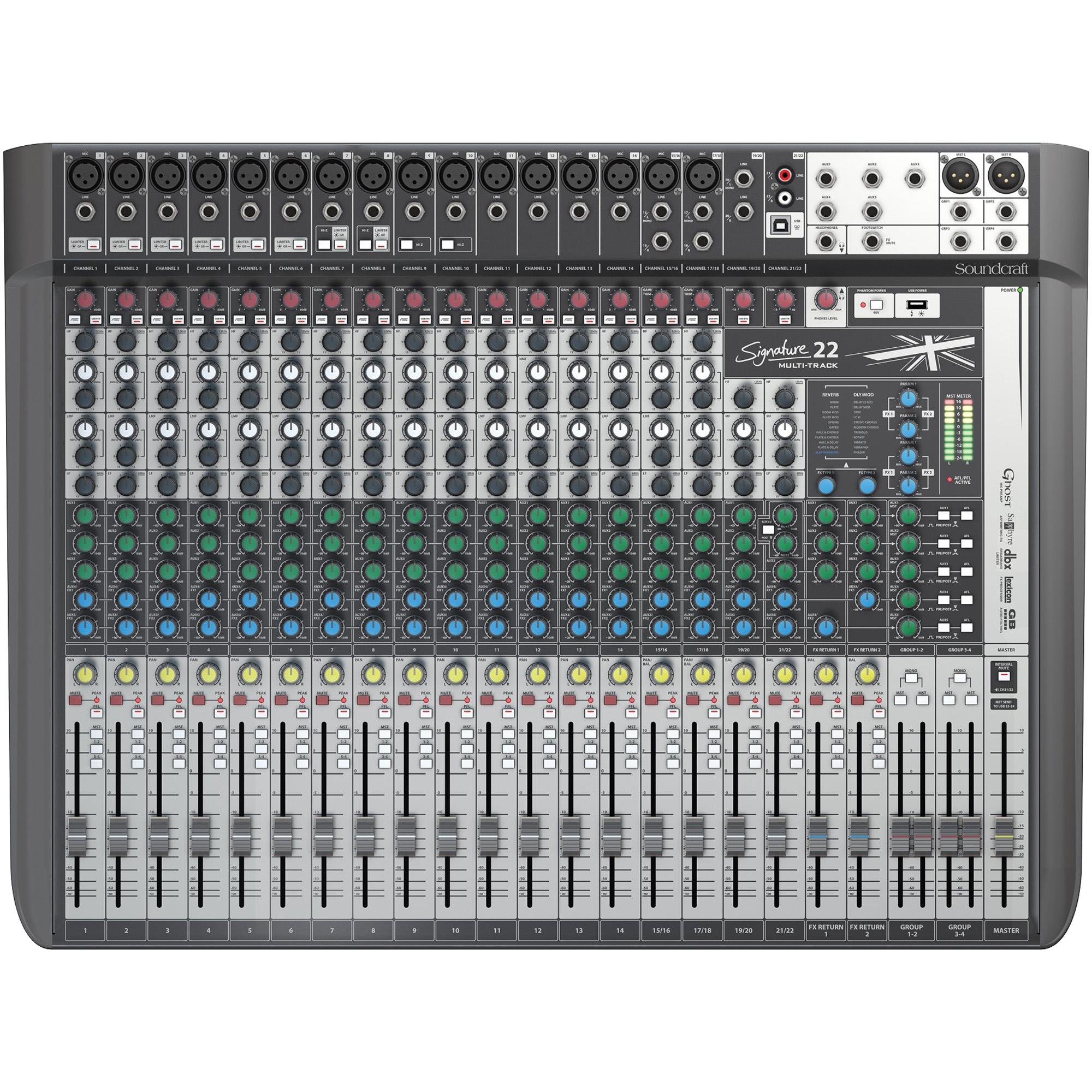 Mesa de Som 22 Canais Signature Soundcraft 