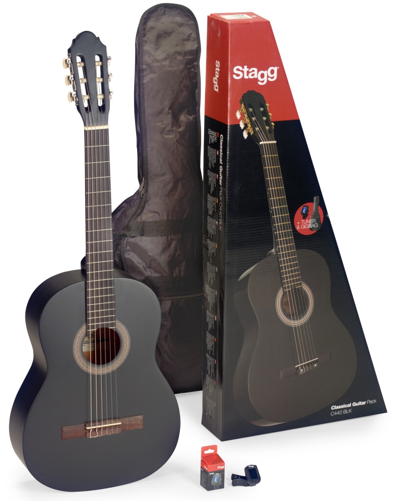 Violão Nylon Acustico Stagg Bks Pak Com Capa e Afinador C440 