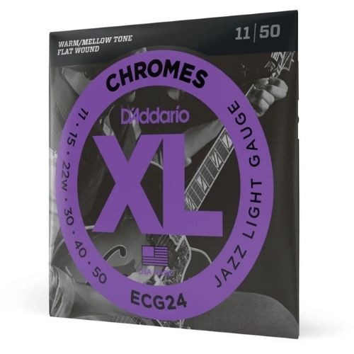 Encordoamento Para Guitarra 11-50 D'addario xl Chromes Ecg24 Flat 