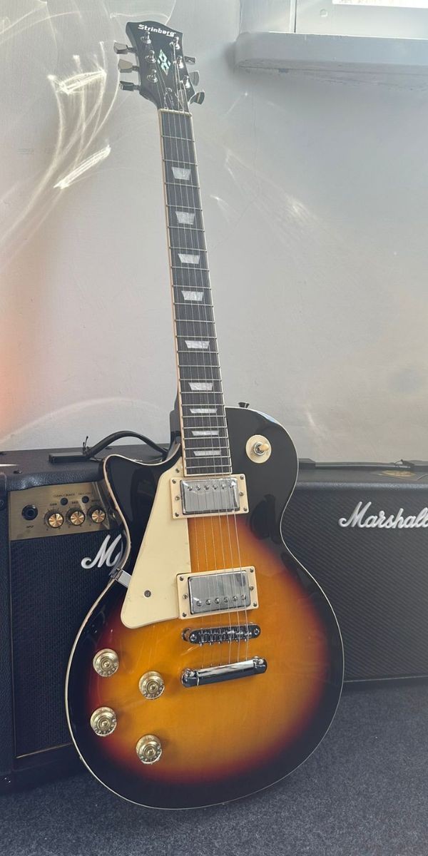 Guitarra Canhota Strinberg Lps230 sb lh Les Paul Sunburst 2 Humbuckers 