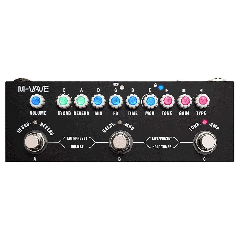 Pedaleira Multiefeitos M-vave Cube Baby Para Guitarra 