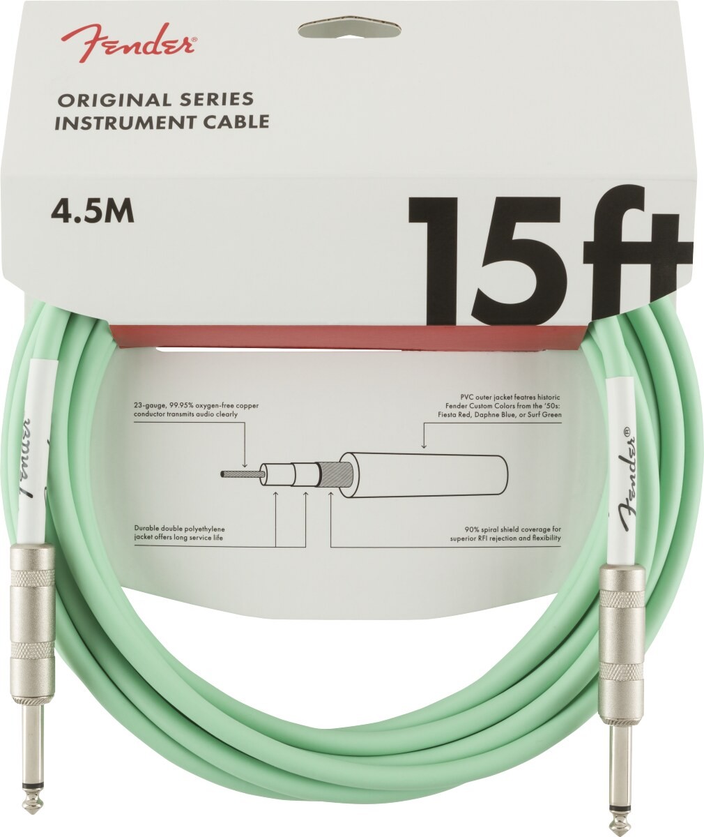 Cabo Instrumento Fender Deluxe Surf Green 4,5m 