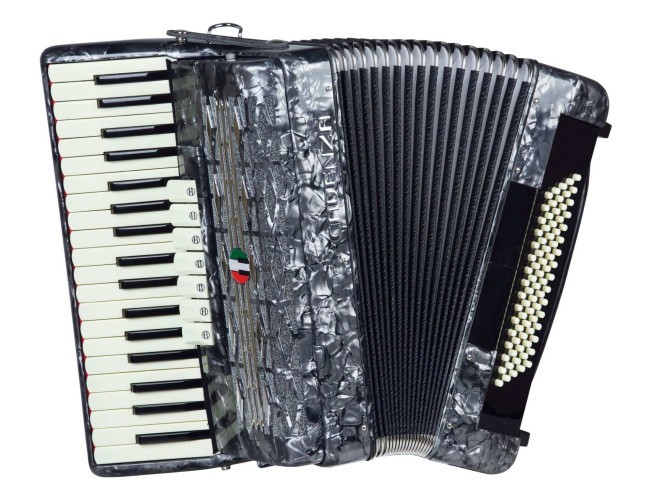 Acordeon Cadenza 80 Baixos Cd80/37 Cinza Pérola 